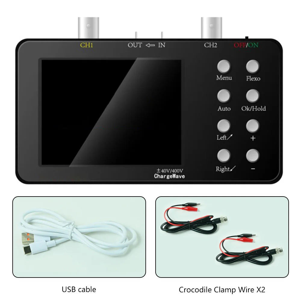 SCO2 Dual Channel Digital Oscilloscope – 50MHz PWM, 10MHz Sampling Rate, 2.5KSa/s for Electronic Repair