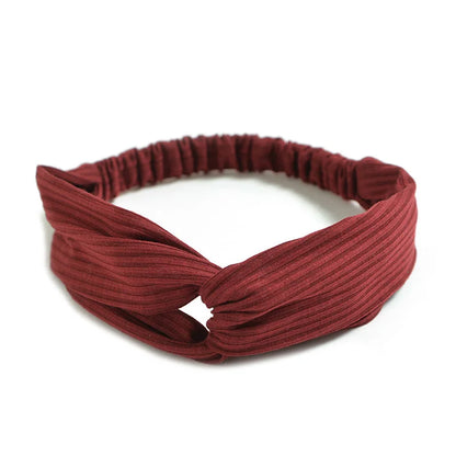 Women Cross Top Knot Headband – Elastic Soft Solid Color Hair Bands, Twisted Knotted Headwrap, Hair Accessories for Girls