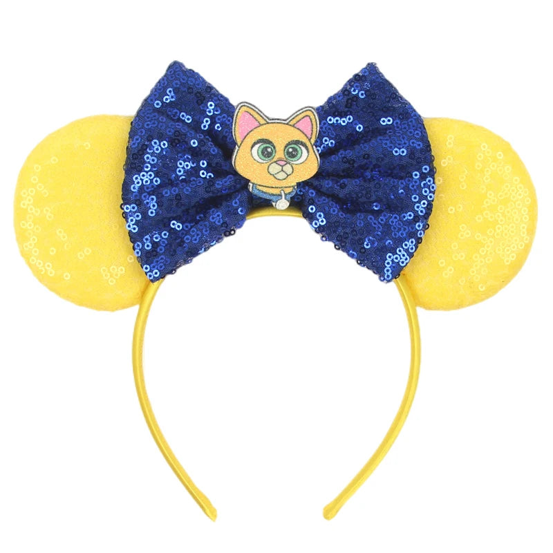 Disney Cartoon Mouse Ears Headband - Sequin Bow Hair Accessory for Girls, Birthday Parties & Cosplay