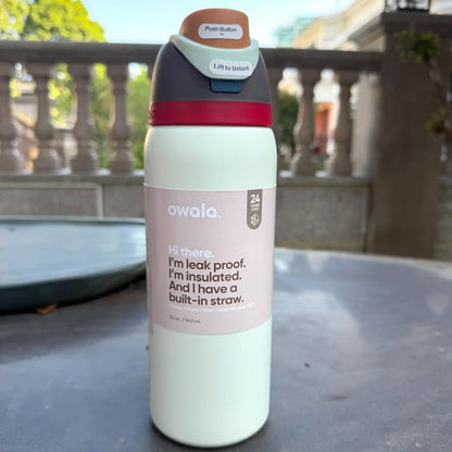 32oz Insulated Stainless Steel Water Bottle with Straw – BPA-Free Sports Bottle, Perfect for Travel