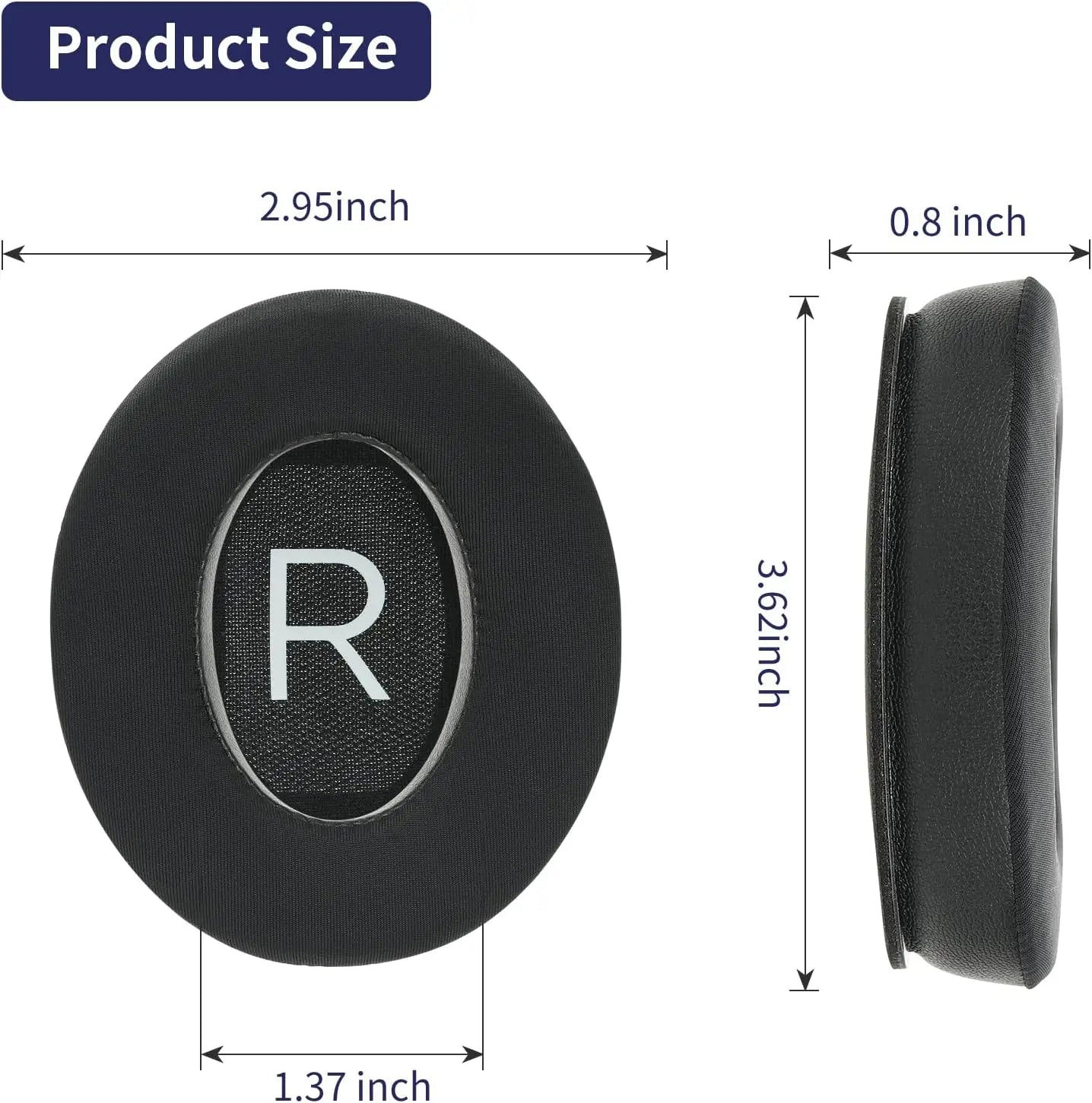 QC45 Cooling-Gel Ear Pads – Compatible with Bose QC35/QC35II, Noise-Isolating Replacement Cushions