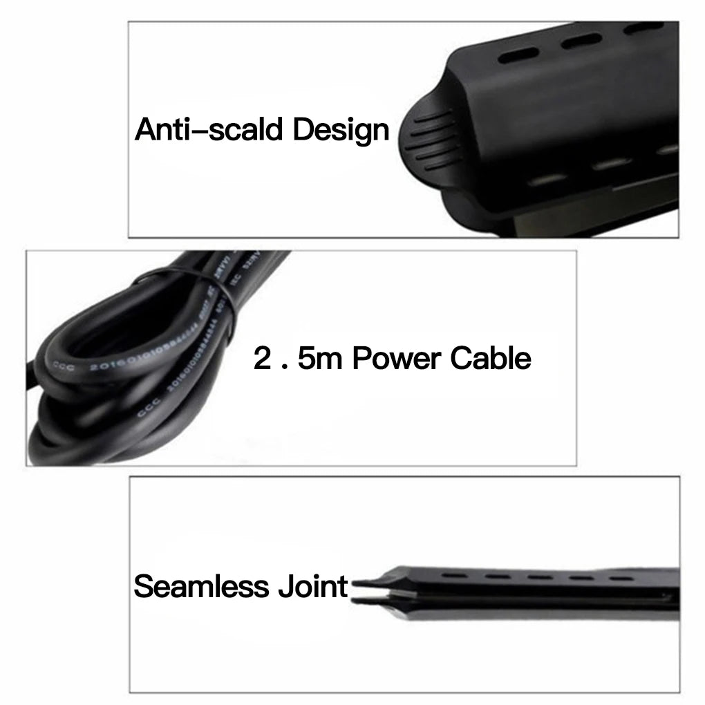 Hair Straightener with Four-gear Temperature, Ceramic Tourmaline Ionic Flat Iron for Women, Wide Panel Design
