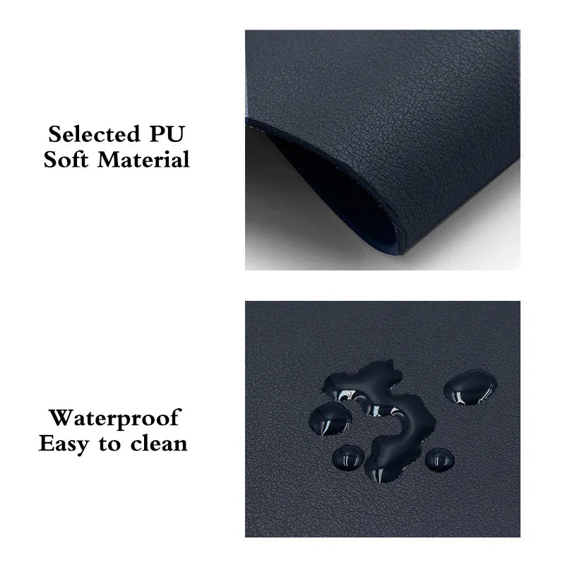 PU Leather Mouse Pad – Non-Slip Waterproof Gaming & Office Desk Mat, Anti-Scratch Easy Clean Surface for PC & Laptop Desktop Use