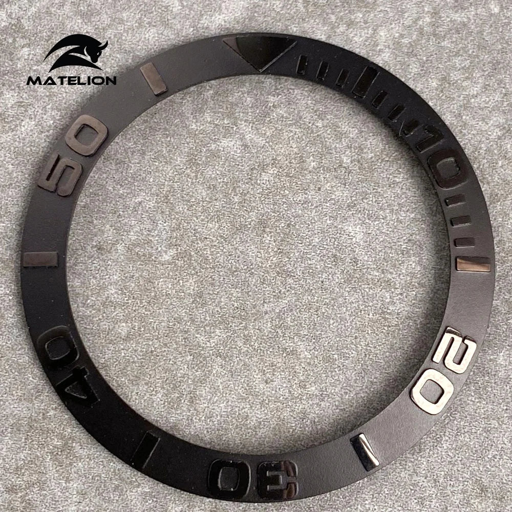 MATELION 38mm Ceramic Bezel Insert — Alloy Watch Ring for 40mm NH35/NH34 GMT Diving Watches