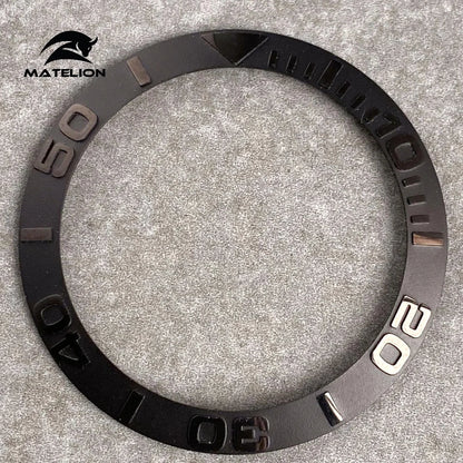MATELION 38mm Ceramic Bezel Insert — Alloy Watch Ring for 40mm NH35/NH34 GMT Diving Watches