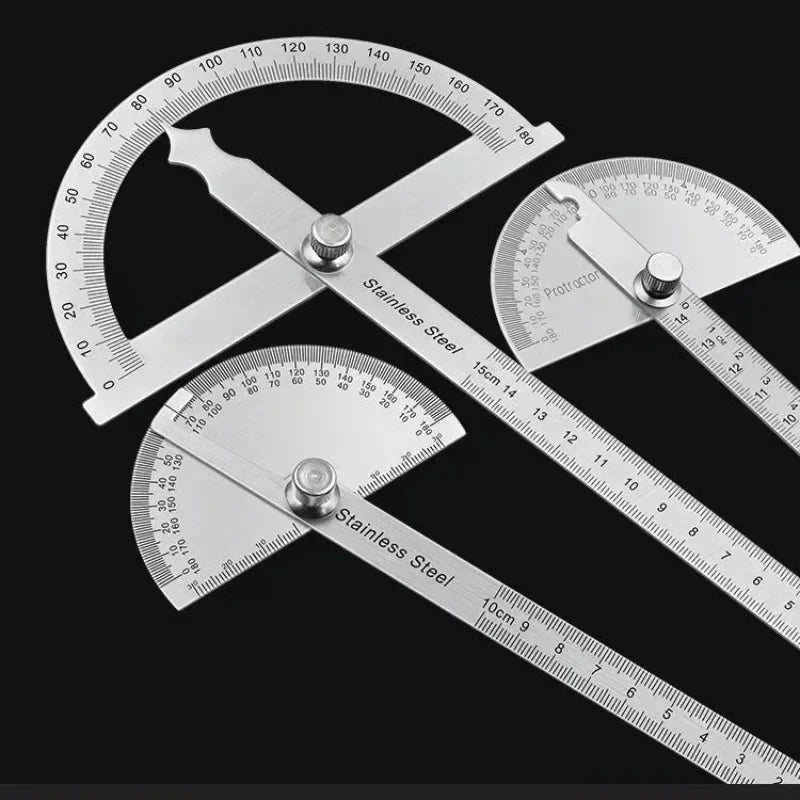 Goniometer Stainless Steel Protractor – Multi-Angle Measuring Ruler for Carpentry, Angle Meter & Finder Tool