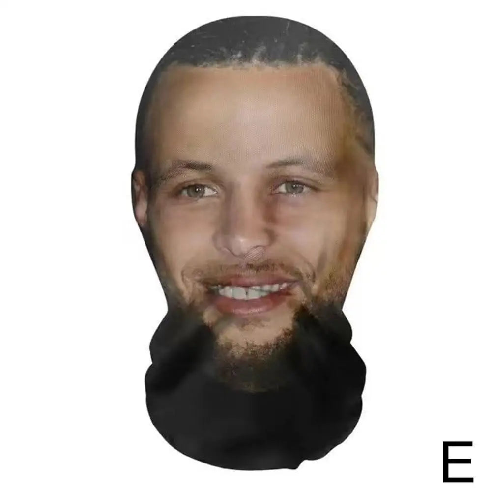 3D Balaclava Mask Hat - Seamless Kanye Face Mask for Pranks, Celebrity Hip Hop Hood Headgear
