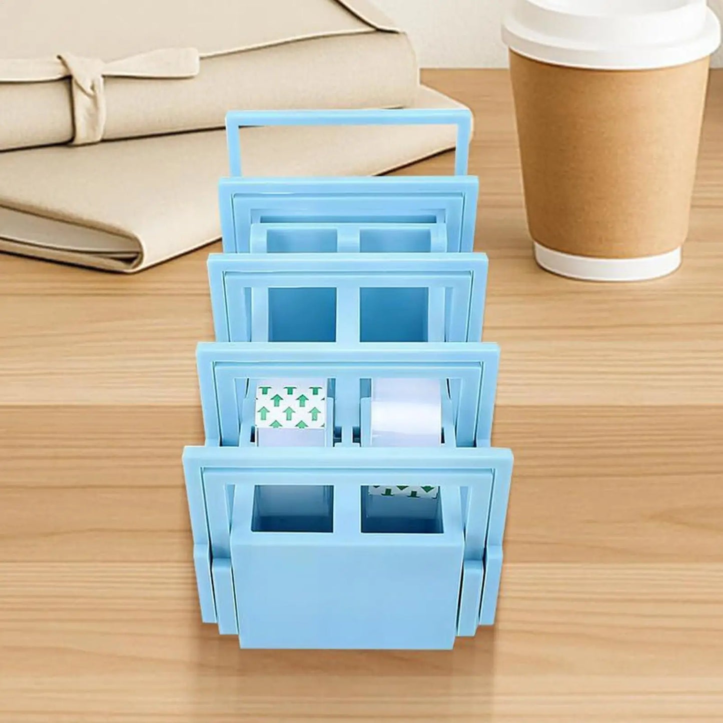 Extendable Tape Dispenser & Cutter — Portable Desktop Tool for Wrapping, Mending & Labeling, Home & Office Organizer