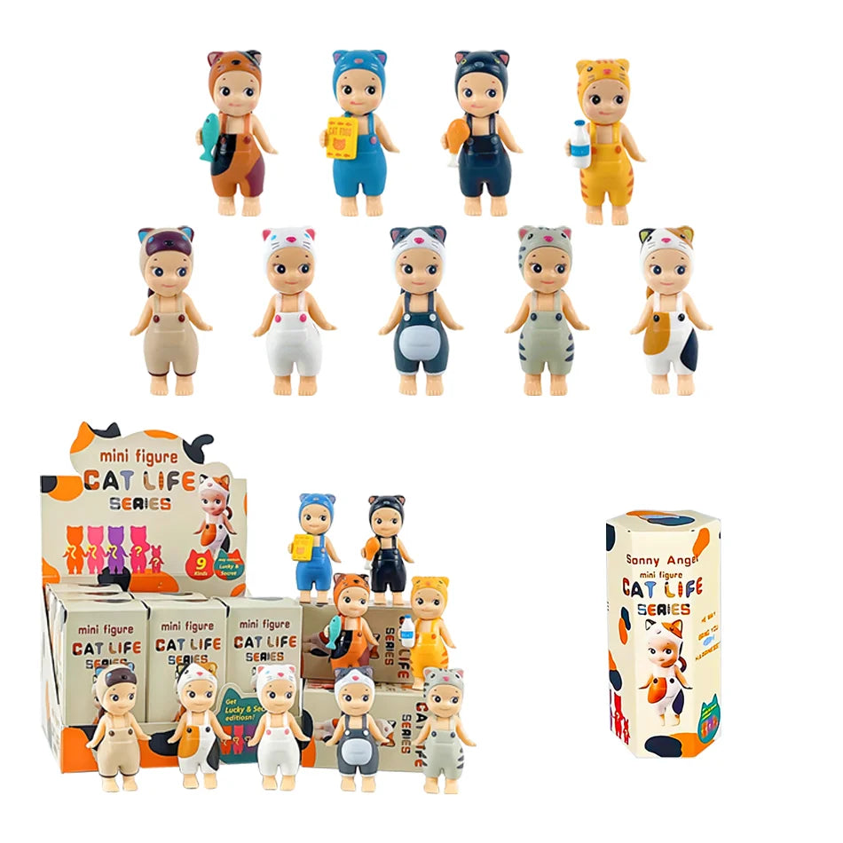 Sonny Angel Cat Life Blind Box — Random Collectible Action Figure Toy, Doll Ornament & Gift for Kids/Fans