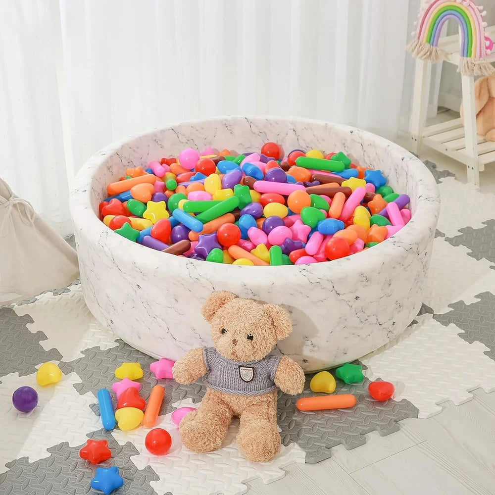 Colorful Baby Plastic Balls — Water Pool & Ocean Wave Balls with Basketball Hoop for Kids, Outdoor Tent Playhouse Toys