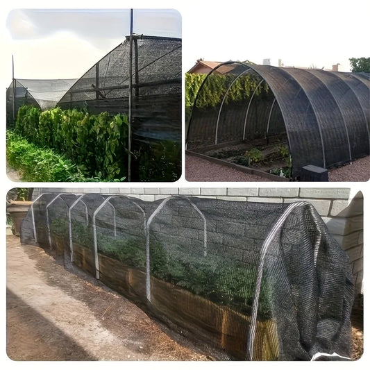 Black Garden Sunshade Mesh - UV Resistant Breathable Heat Block Cover for Greenhouse & Vegetable Garden Protection