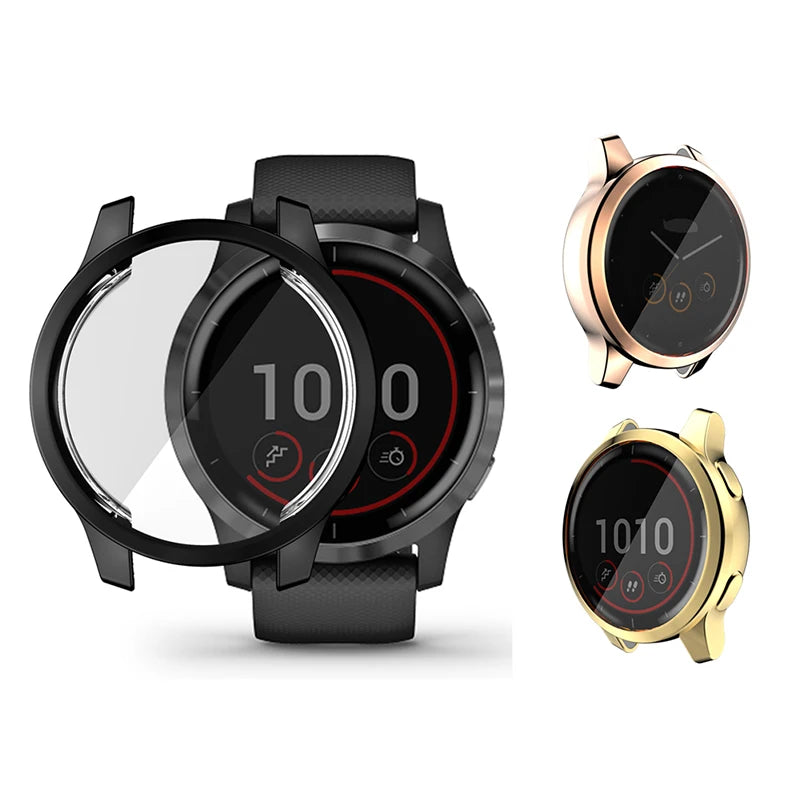 Protective Case Cover for Garmin Venu 2/2S/2 Plus, Venu 3/3S, Vivoactive 4/4S – Screen Protector Shell for Garmin Smartwatches