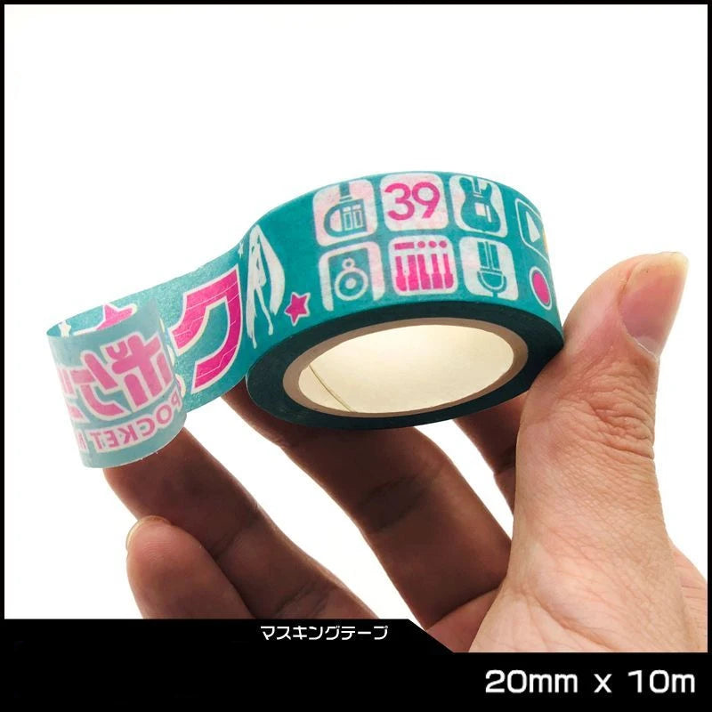 Hatsune Miku Anime Washi Tape — Waterproof Cartoon Paper Tape for Crafts, School Stationery & Gifts
