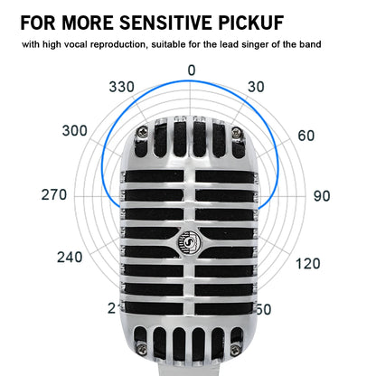 LEUS LAC50-55SH Professional Wired Vintage Microphone – Dynamic Vocal Mic for Live Performance & Karaoke