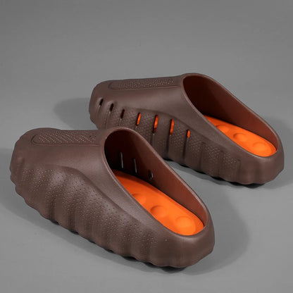 Men’s Summer Slide Sandals - Lightweight Thick Sole Non-Slip Beach & Bathroom Slippers