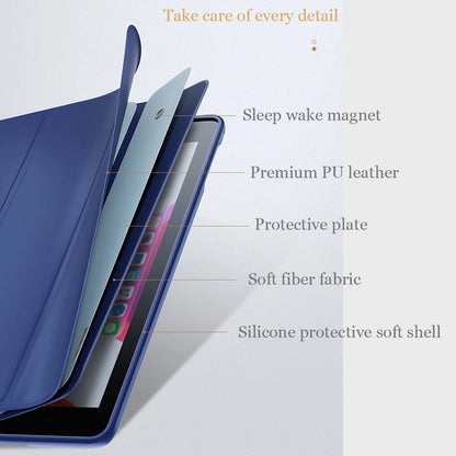 Smart Wake Leather Flip Case for iPad Pro 10.5" 2017 – Tri-Fold Stand Protective Cover for A1701 A1709 A1852 Tablet Sleeve