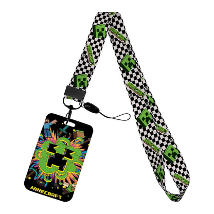 Cartoon Game Name Badge Holder Lanyard – Student ID & Credit Card Strap Gift