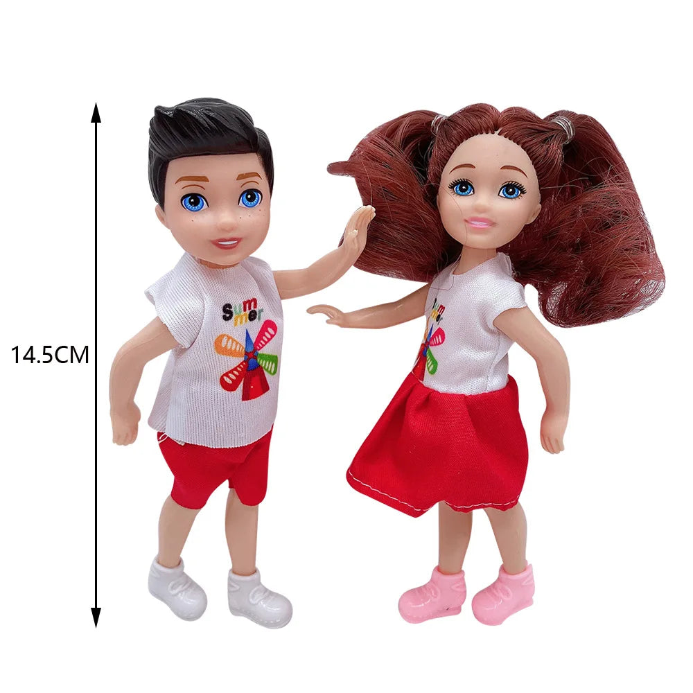 Doll Accessories Family Set – Baby, Pregnant Mom & Father Dolls for Christmas & Birthday Toy Gifts, No Color Box