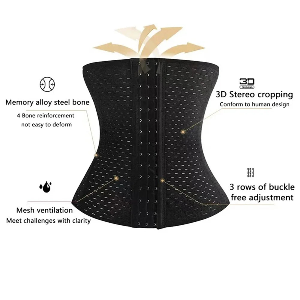 Women’s Tummy Slimming Shapewear - Black Belly Band Corset for Postpartum Flat Belly & Shaping Support