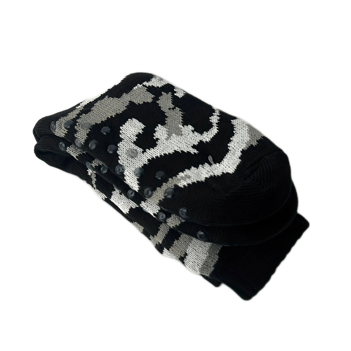 Men’s Winter Thermal Socks – Warm Leopard Print Short Plush Velvet Non-Slip Fuzzy Floor Socks, Camouflage Gift 2023