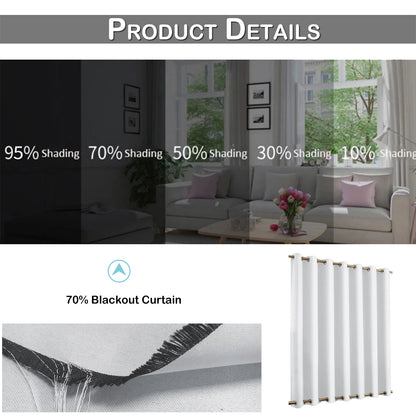 Extra Large Blackout Windproof Outdoor Curtains - Waterproof Patio Thermal Drapes with Eyelets & Grommets - Ideal for Garden Privacy