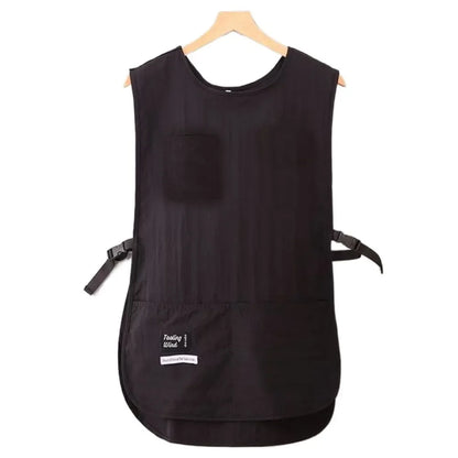 Waterproof Nylon Vest Apron - Breathable, Stain-Resistant Sleeved Kitchen Apron for Cooking, Cleaning & Household Tasks