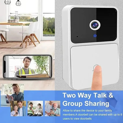 WiFi Video Doorbell Camera – Wireless HD Security, Night Vision, Two-Way Intercom, Voice Changer for Smart Home