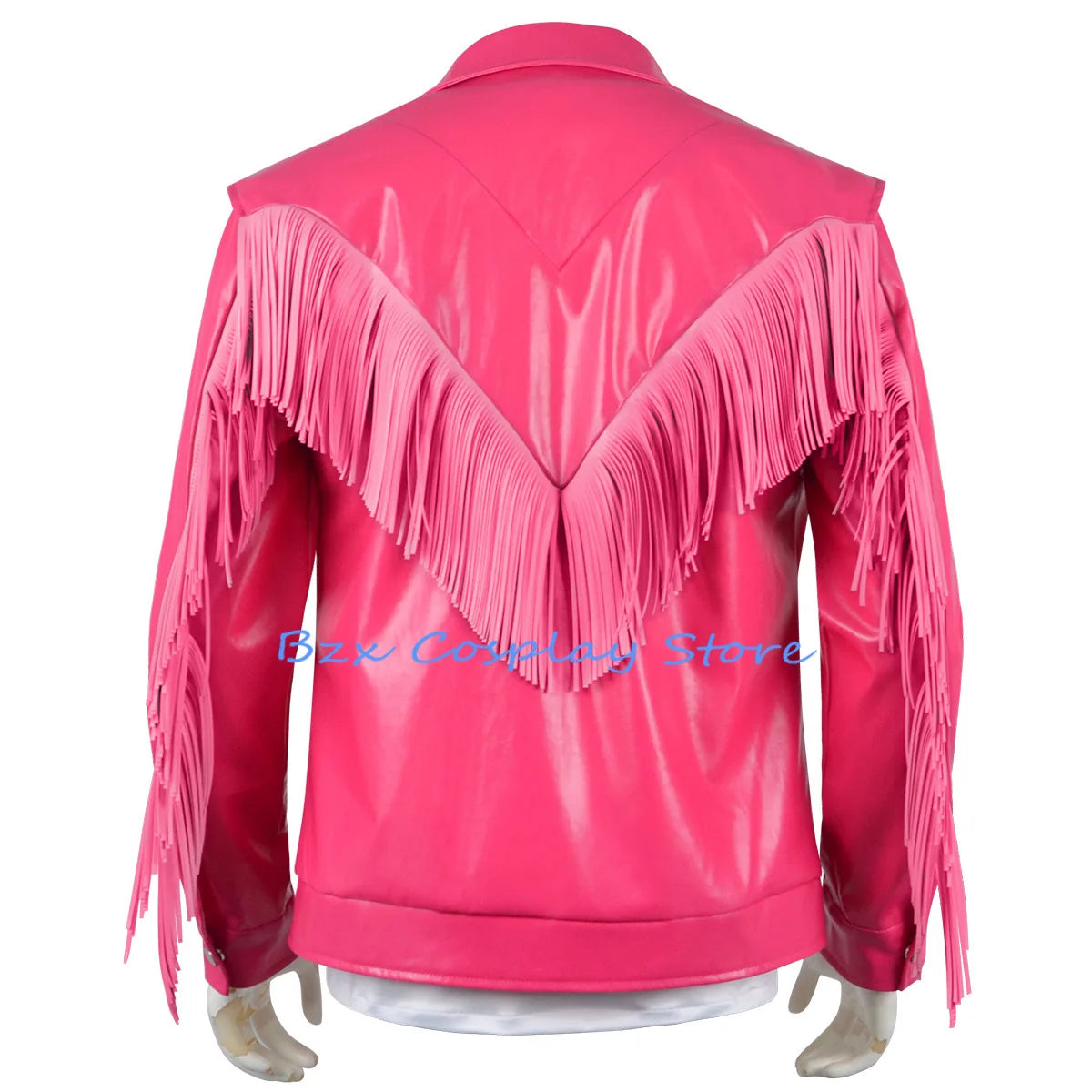 Cleaner Garrett Cosplay Costume – Anime Garbage Man Pink PU Jacket with Gloves & Glasses Party Adventure Outfit