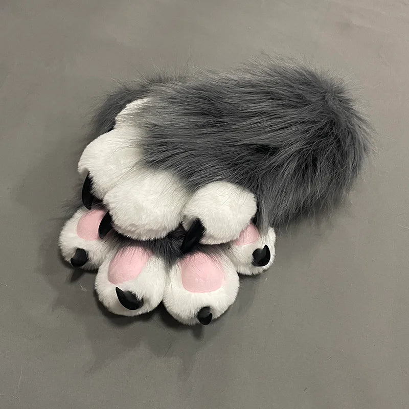 Custom Furry PAWS Long Gloves – Cartoon Kigurumi Fursuit Cosplay Costume Accessory Pair