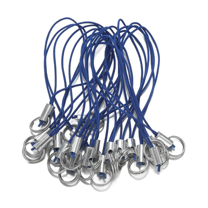 20/50pcs Polyester Lanyard Cord - Double Jump Ring Rope for Keychains, Phone Straps, DIY Crafts & Jewelry Making