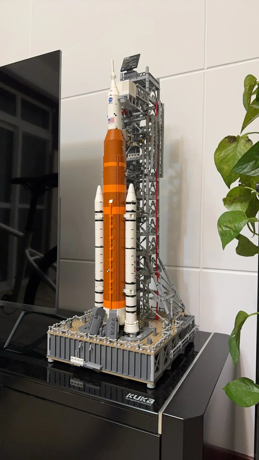 MOC Space Rocket Launch System Building Block Model — Kids' Festival Gift Ornament (Boys)
