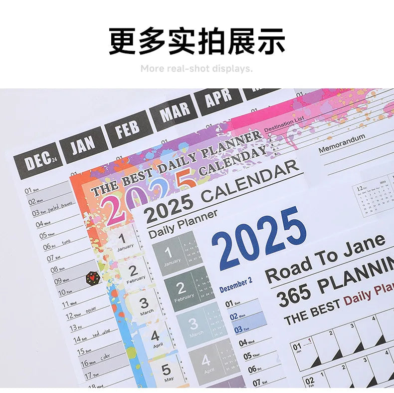 2025 2024 Large Wall Calendar Planner Sheet – Kawaii To-Do List & Schedule Organizer for Office & Home