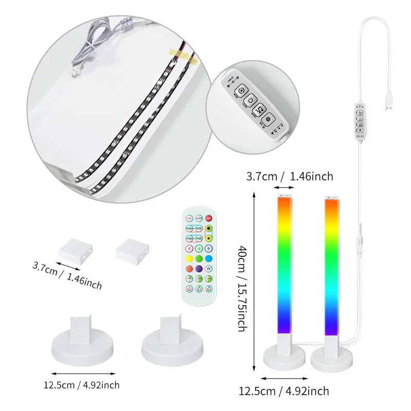 RGB LED Floor Lamp – Remote & APP Control, Music Sync Corner Lighting, Modern Mood Lamp for Bedroom, Living Room & Gaming Decor