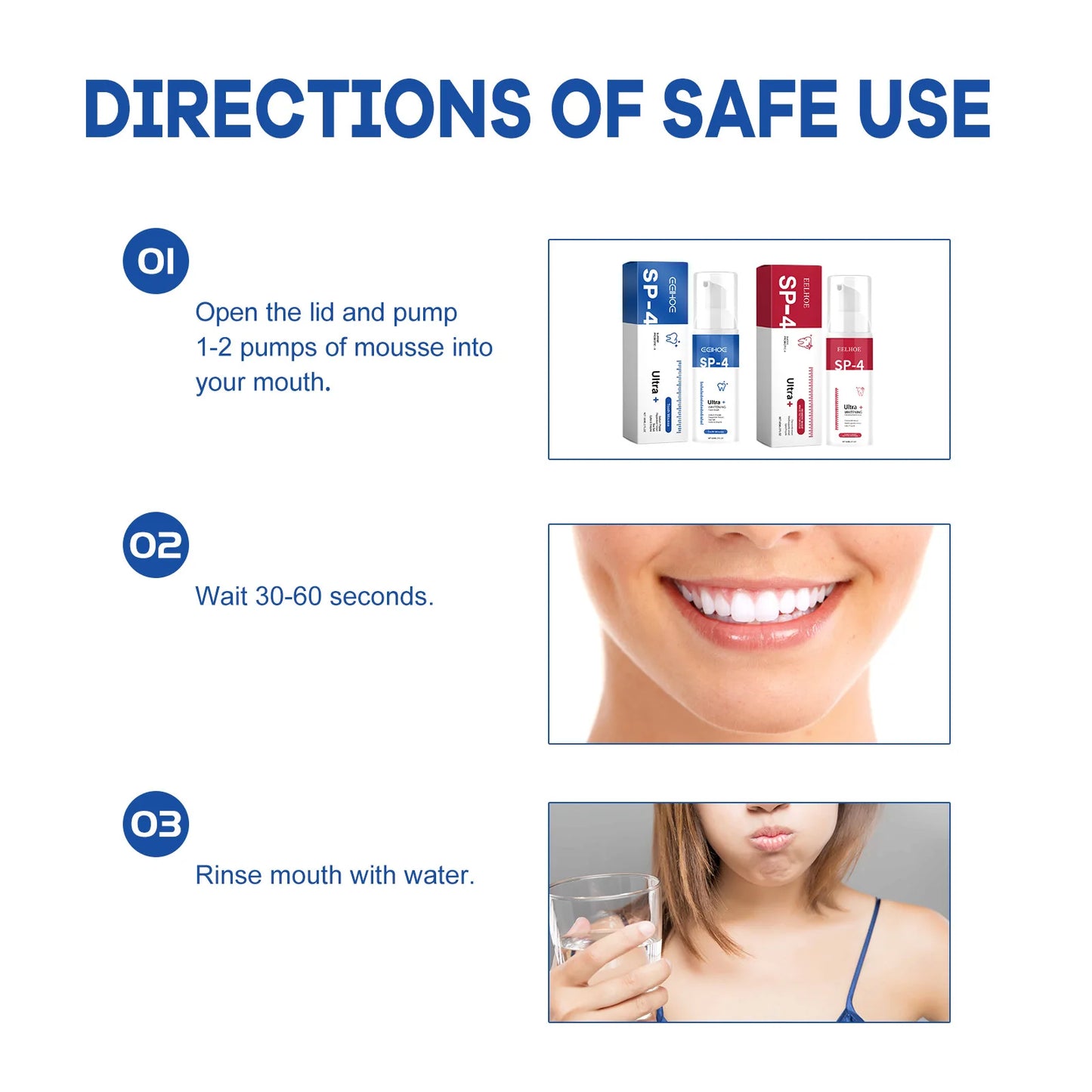 Sip-4 Probiotic Whitening Toothpaste — Stain Removal, Brightening & Fresh Breath Formula