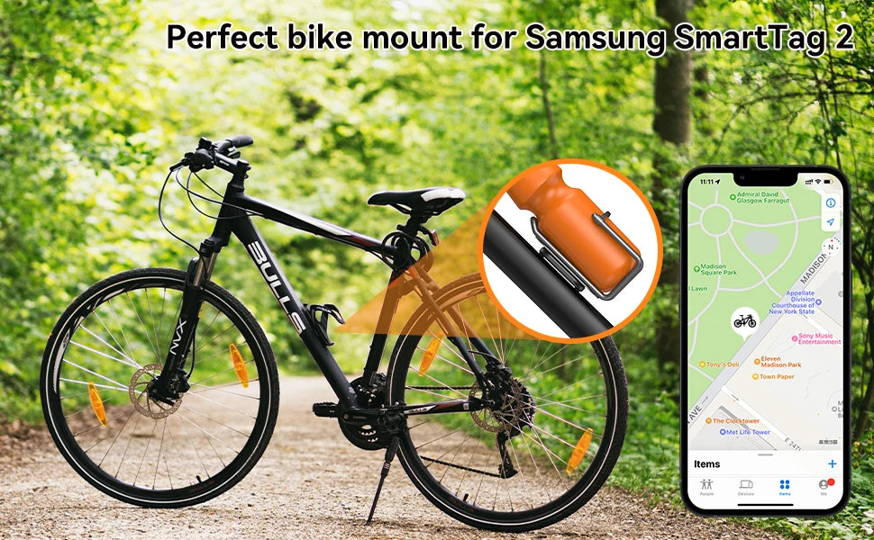 Samsung SmartTag2 Bike Holder — Hidden GPS Tracker Case for Galaxy SmartTag 2, Fits Under Bottle Cage