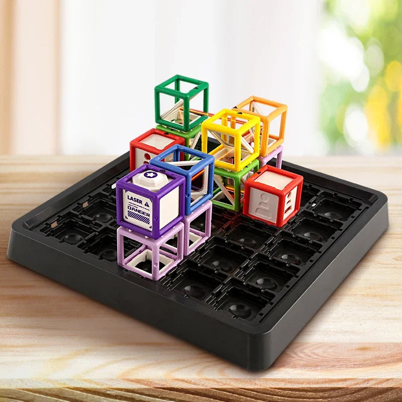60-Level Laser Maze STEM Game — Educational Logic & Thinking Board Game for Kids, STEM Challenge & Stacking Toy