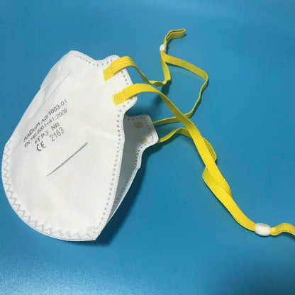 Head-Mounted FFP3 Mask — Adjustable 3D Respirator with EN149:2001 Protection Against Oily Particles