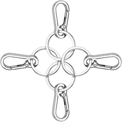 1/5PCS Metal Gourd Buckle Keychain – Strong Carabiner Climbing Hook for Car Keys & Vintage Accessories
