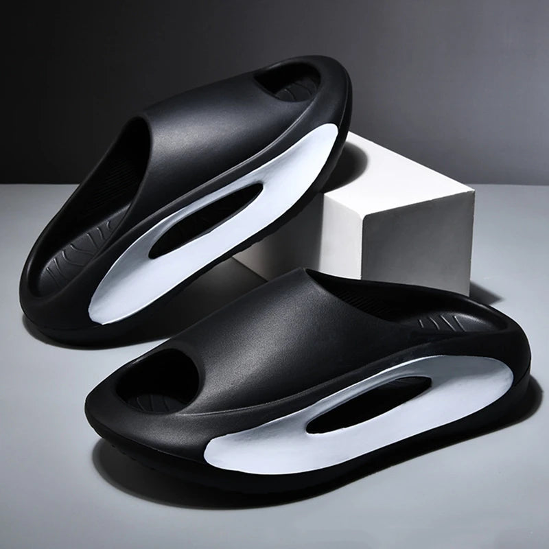 Summer Thick Sole Slippers for Men & Women – Soft EVA Indoor Slides, Beach Sandals & Flip Flops