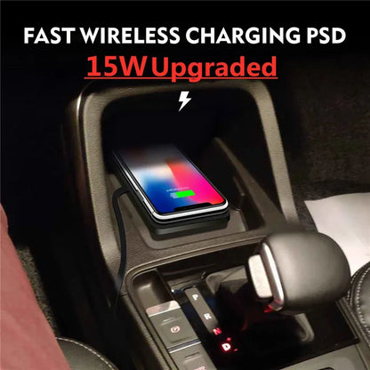 Wireless Charger Car Dock Pad - Fast Charging for iPhone 15, 14, 13, 12, X Pro Max & Samsung S9, S8 - Universal Phone Car Charger
