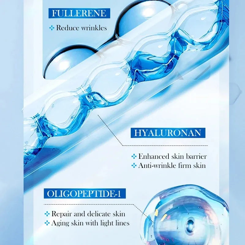 Hyaluronic Acid Face Serum - Anti-Aging Collagen, Fullerene & Deep Hydrating Skin Care Essence