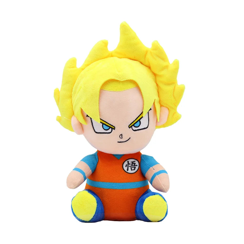 20cm Dragon Ball Anime Plush Toys - Super Saiyan Goku, Vegeta, Piccolo, Trunks and Gohan Stuffed Dolls