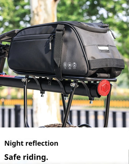 OFFBONDAGE Multifunctional Bicycle Saddlebag — Waterproof Reflective Top Tube Rack Bag, Handheld Large Capacity Adjustable Bike Bag
