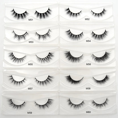 Visofree 3D Mink Eyelashes – 30/40/100 Pairs Handmade Full Strip Lashes with Tray, Cruelty-Free False Lashes for Makeup