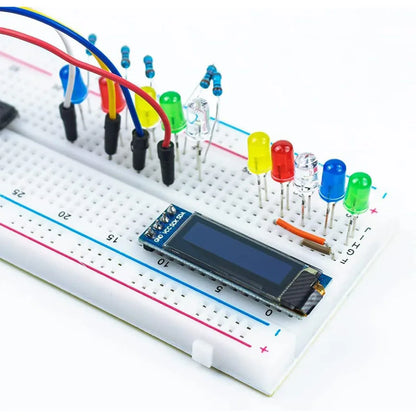 0.91 Inch OLED Display Module - 128x32 SSD1306 I2C IIC White Blue Screen for Arduino DIY Projects