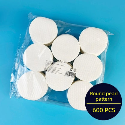 Round Facial Cleansing Pads - 300/600pcs Hypoallergenic Lint-Free Makeup Remover Wipes