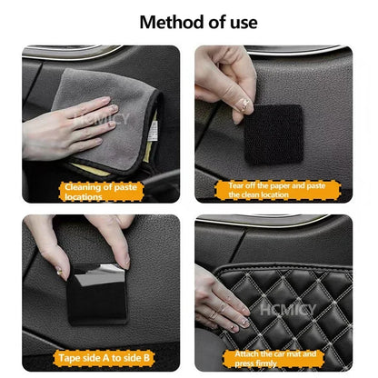 Universal Car Carpet Tape - Floor Mat Clip Fixing Bracket Grip with Self-Adhesive Fastener Sticker - Car Floor Mat Fixing Solution