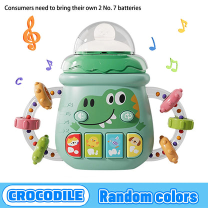 Baby Musical Teether Rattle – Soothing Vocal Music Toy with Pacifier Design for Babies 6 Months+