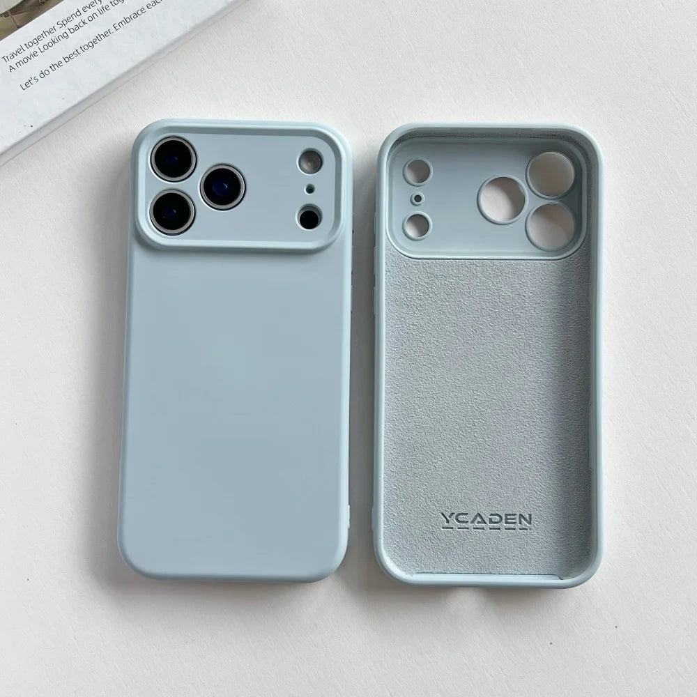 Liquid Silicone iPhone Case - Matte Soft Candy Color Cover for iPhone 11–18, 16e, Air, Plus & Pro Max Models