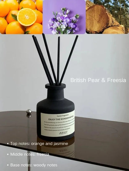 50ml Flameless Freesia Jasmine Reed Diffuser – Home Fragrance Oil & Room Air Freshener